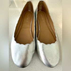 Women’s Esprit silver flat shoes.